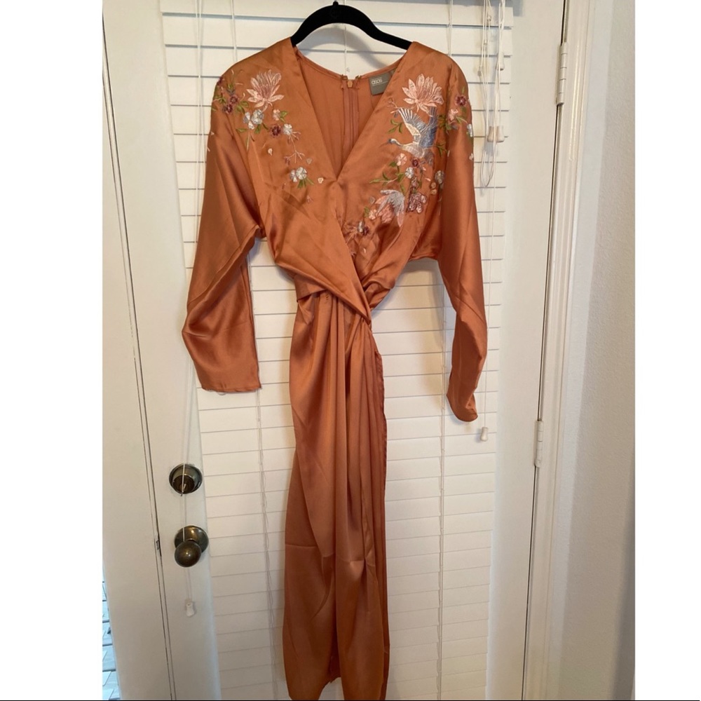 Orange maternity dress